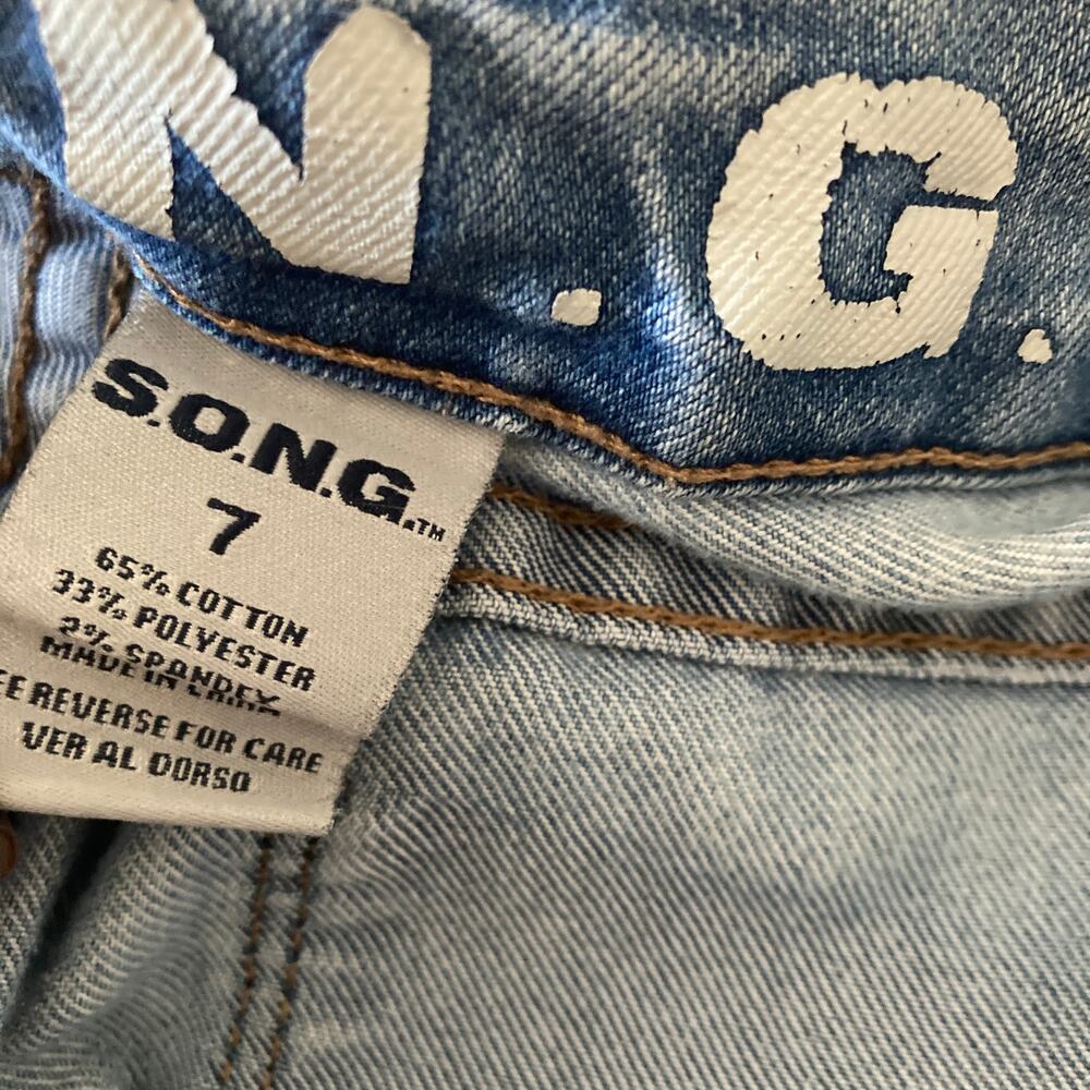S.O.N.G Jeans Womens Size 7 Light Wash Stretch - Picture 4 of 13